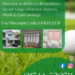 Horizon Shutters promo for social media, promoting Golfclub Discount